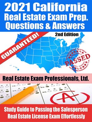 cover image of 2021 California Real Estate Exam Prep Questions, Answers & Explanations
